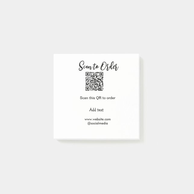 Notas Post-it® Buscar para solicitar el análisis código QR agrega (Anverso)