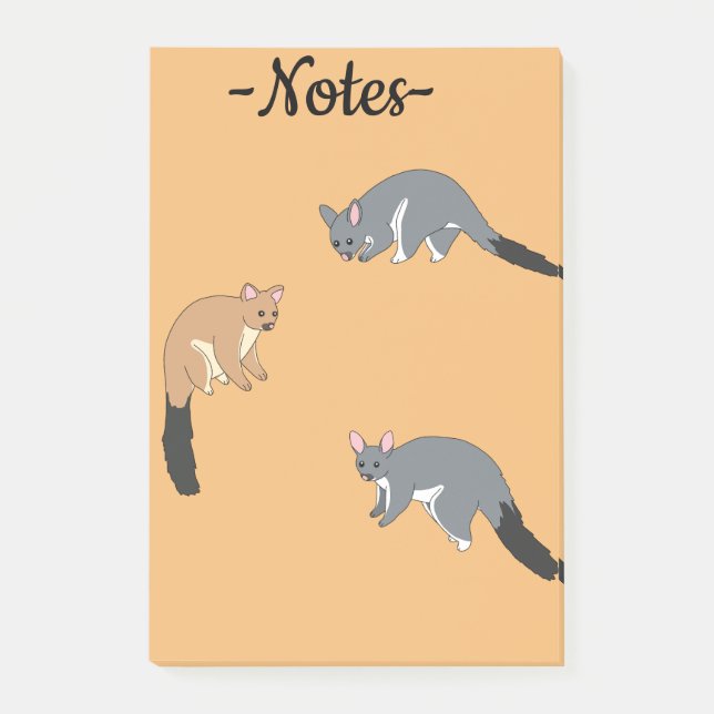 Notas Post-it® Bushy Tail Possums (Anverso)