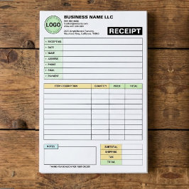 Notas Post-it® (Business Logo Pad) Payment Sales Invoice Receipt