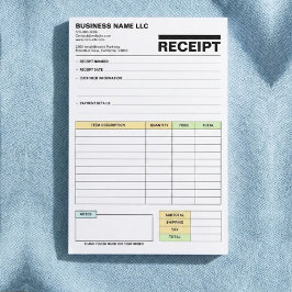 Notas Post-it® (Business Pad) Payment Sales Invoice Receipt Book