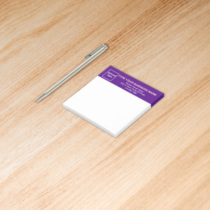 Notas Post-it® Business Purple Heading White Square publica su no