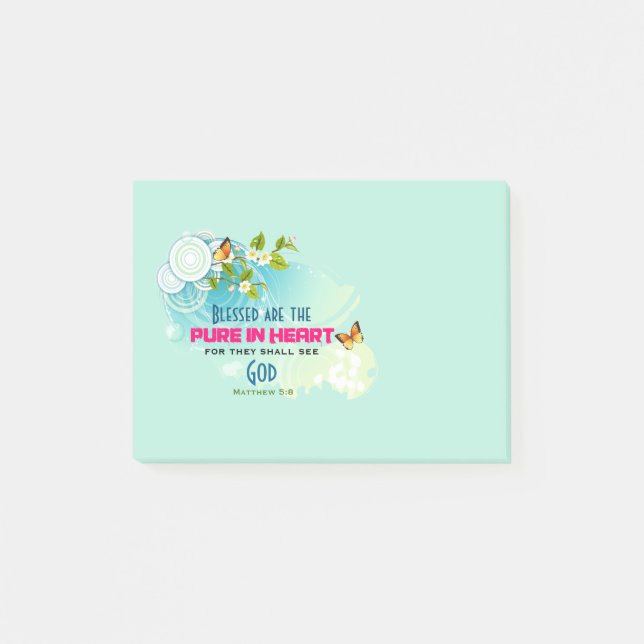Notas Post-it® Butterflies y Flor Blossom Beatitude (Anverso)