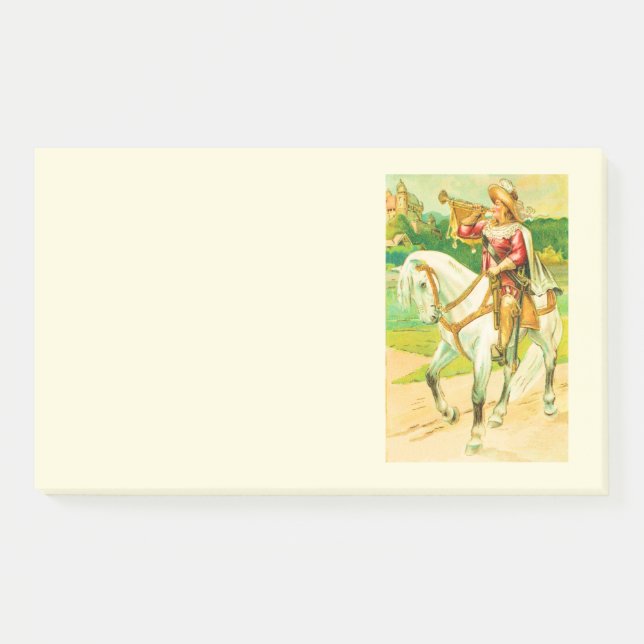 Notas Post-it® Cabalero vintage (Anverso)