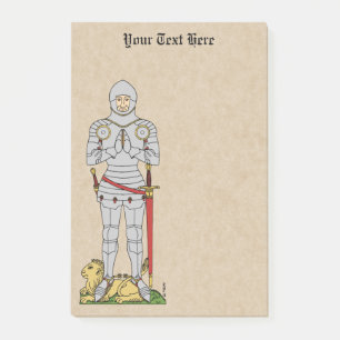 Notas Post-it® Caballero medieval inglés Circa 1430