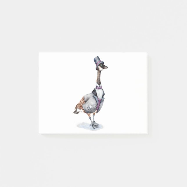 Notas Post-it® Caballero victoriano se porta con sombrero superio (Anverso)