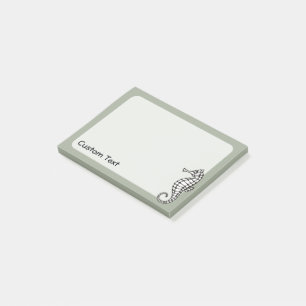 Notas Post-it® Caballito de mar negro