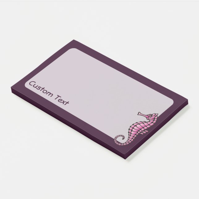 Notas Post-it® Caballito de mar rosa (En perspectiva)