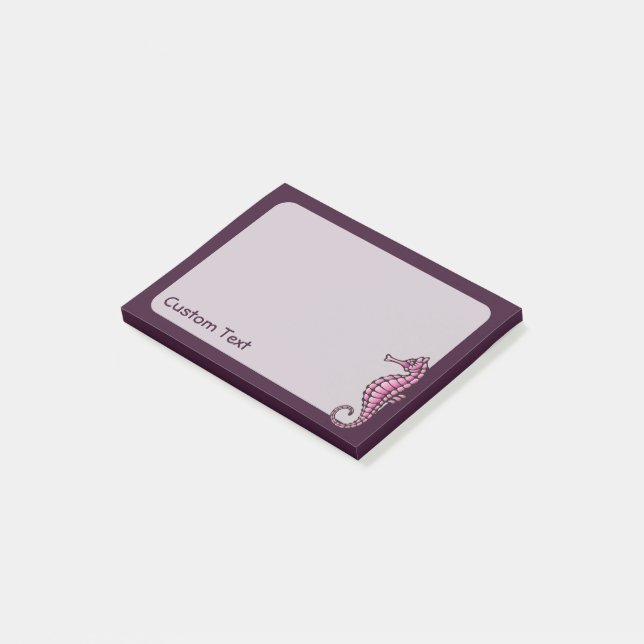 Notas Post-it® Caballito de mar rosa (En perspectiva)