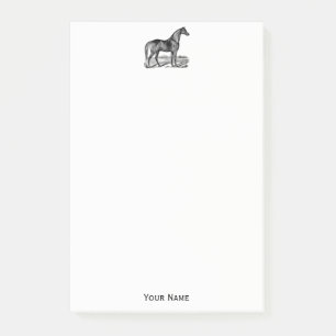 Notas Post-it® Caballo Antiguo de Pie