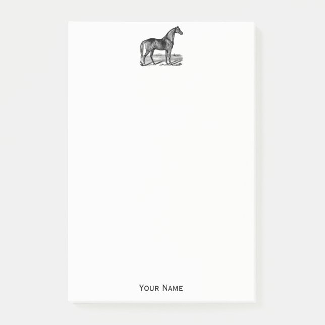 Notas Post-it® Caballo Antiguo de Pie (Anverso)