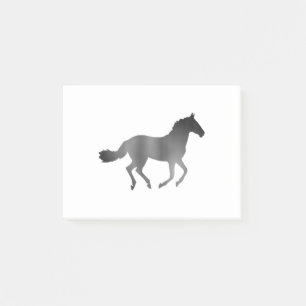 Notas Post-it® Caballo - Corriendo - Gris