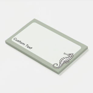 Notas Post-it® Caballo de mar negro