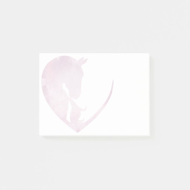 Notas Post-it® Caballo en el corazón - Rosa (Anverso)