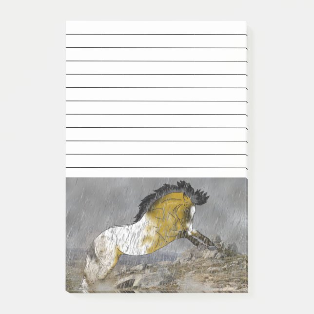Notas Post-it® Caballo salvaje del Appaloosa del ante (Anverso)