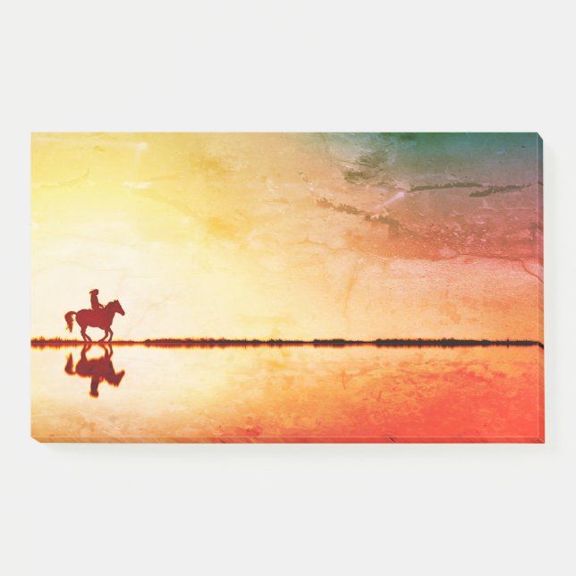 Notas Post-it® Caballo y jinete 1 (Anverso)