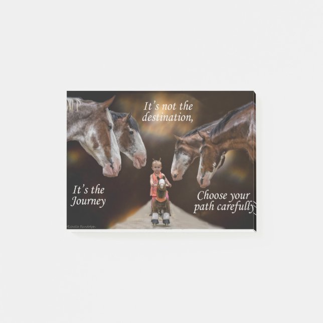 Notas Post-it® Caballos curiosos (Anverso)