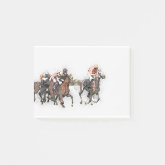 Notas Post-it® Caballos de la competencia de los jinetes del