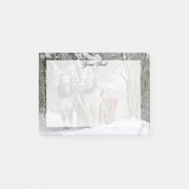 Notas Post-it® Caballos de tiro Navidad Personalizados