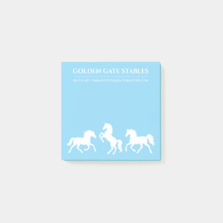Notas Post-it® Caballos en movimiento Ecuestre Estable o Rancho