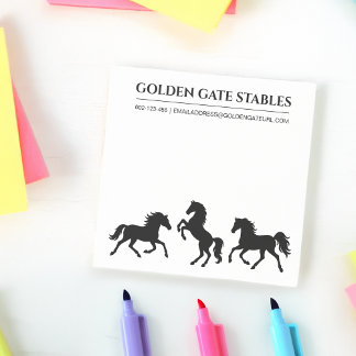Notas Post-it® Caballos en movimiento Ecuestre Estable o Rancho