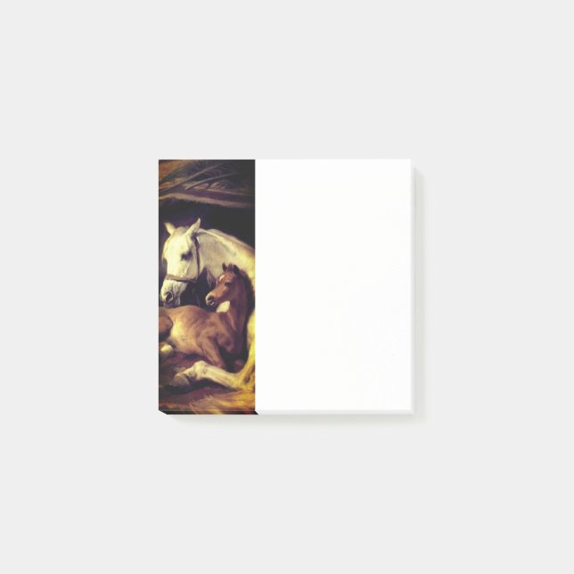 Notas Post-it® Caballos Landseer (Anverso)