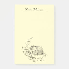 Notas Post-it® Cabaña esquemática