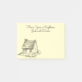 Notas Post-it® Cabaña esquemática