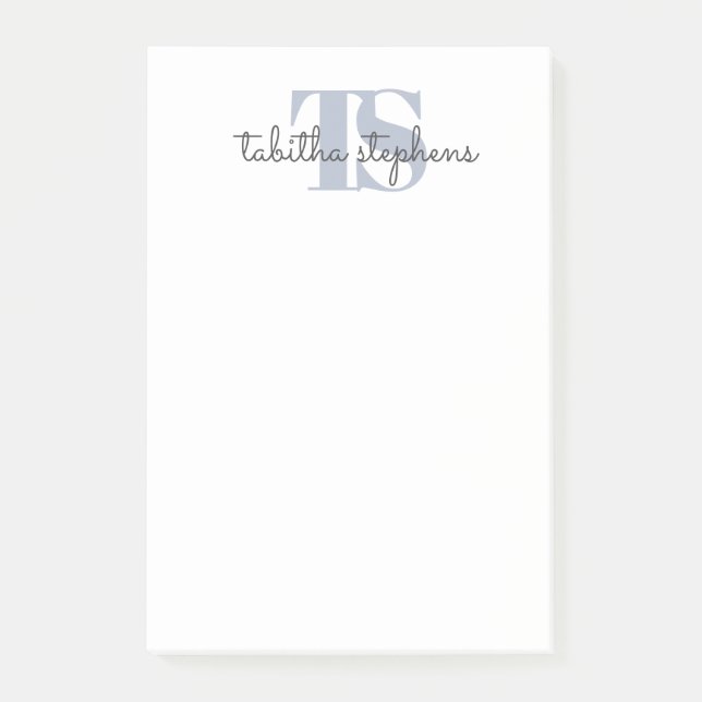 Notas Post-it® Cabecera inicial de firma retro (Anverso)