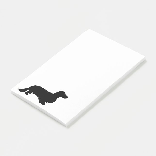 Notas Post-it® Cabello largo de Dachshund - Silhouette 1 (En perspectiva)