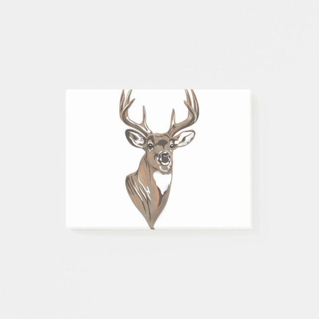Notas Post-it® Cabeza de Deer de Whitetail Buck (Anverso)