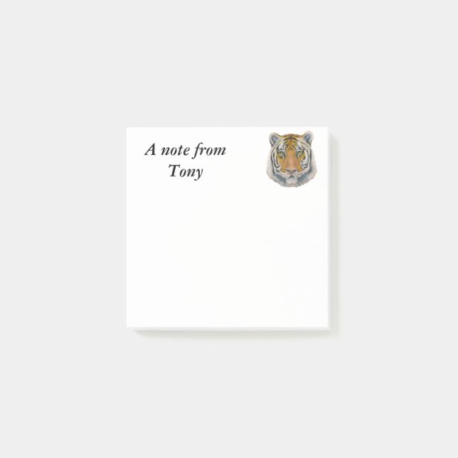 Notas Post-it® Cabeza de tigre (Anverso)