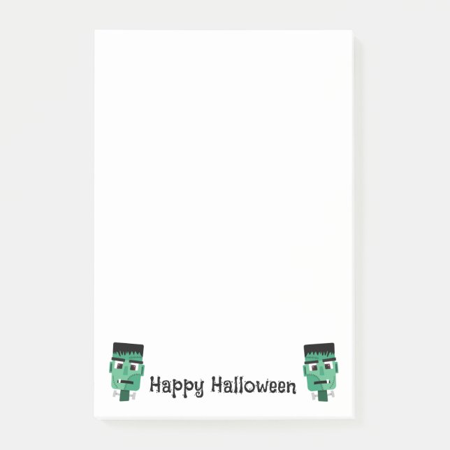 Notas Post-it® Cabeza del Monstruo de Frankenstein (Anverso)