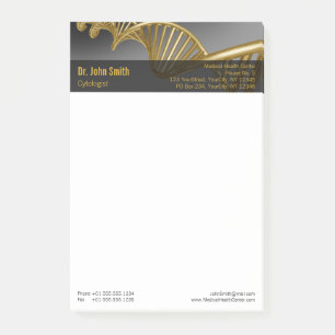 Notas Post-it® Cable de ADN Profesional Médico Oro Lujo