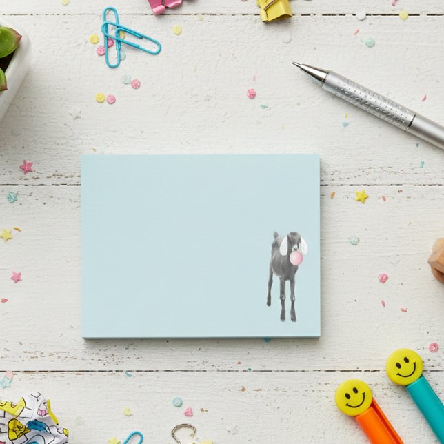 Notas Post-it® Cabra Cuta Con Goma De Burbuja Rosa (Subido por el creador)