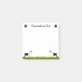 Notas Post-it® Cabra lechera alpina blanca y negra personalizada