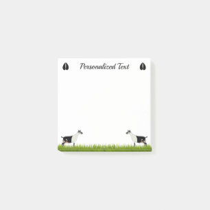 Notas Post-it® Cabra lechera alpina blanca y negra personalizada