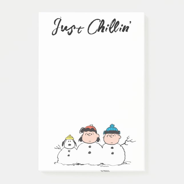 Notas Post-it® Cacahuetes | 3 Persona Snowman (Anverso)
