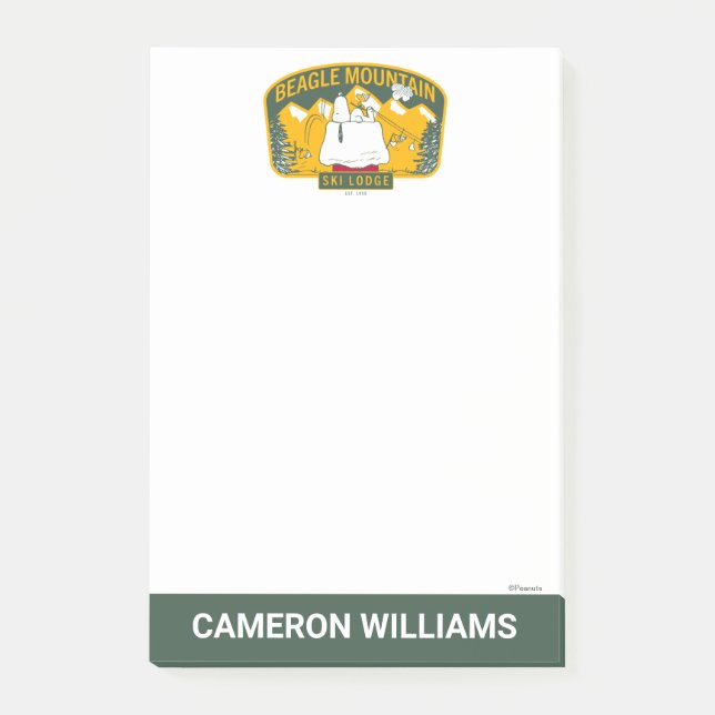 Notas Post-it® Cacahuetes | Beagle Mountain Ski Lodge (Anverso)