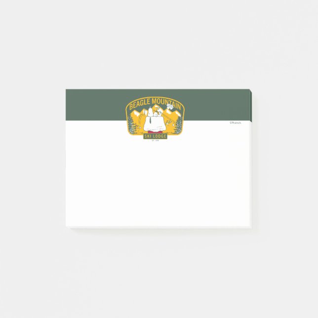 Notas Post-it® Cacahuetes | Beagle Mountain Ski Lodge (Anverso)