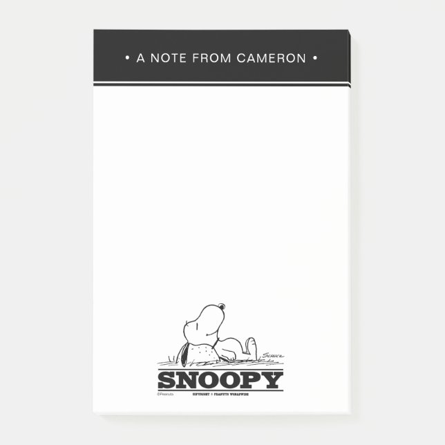 Notas Post-it® Cacahuetes | Descanso de Snoopy (Anverso)