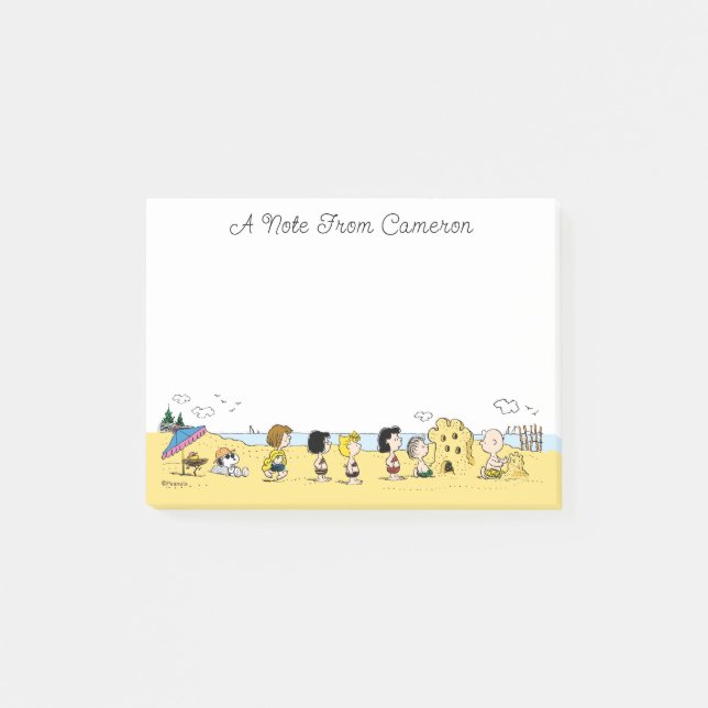 Notas Post-it® Cacahuetes | Día en la playa (Anverso)