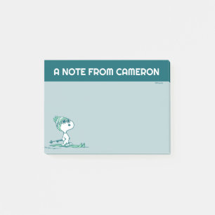 Notas Post-it® Cacahuetes Esnoopia en los esquís