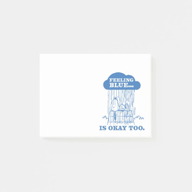 Notas Post-it® Cacahuetes | La Sensación De Azul Snoopy También E (Anverso)