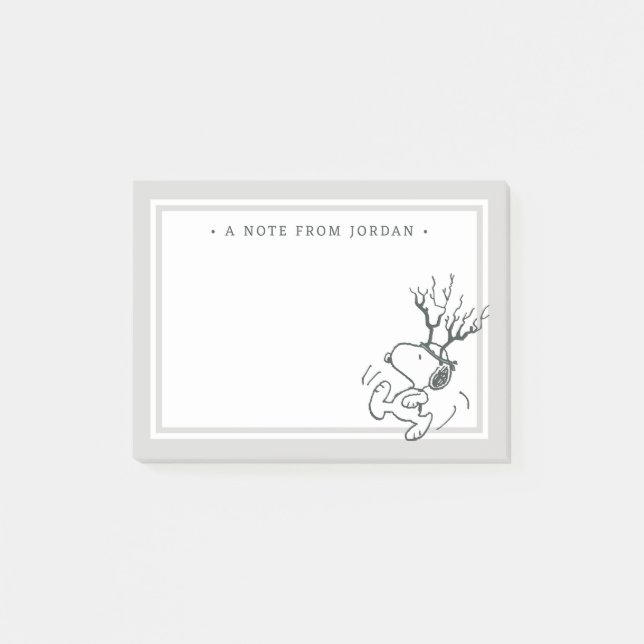 Notas Post-it® Cacahuetes | Renos Snoopy (Anverso)