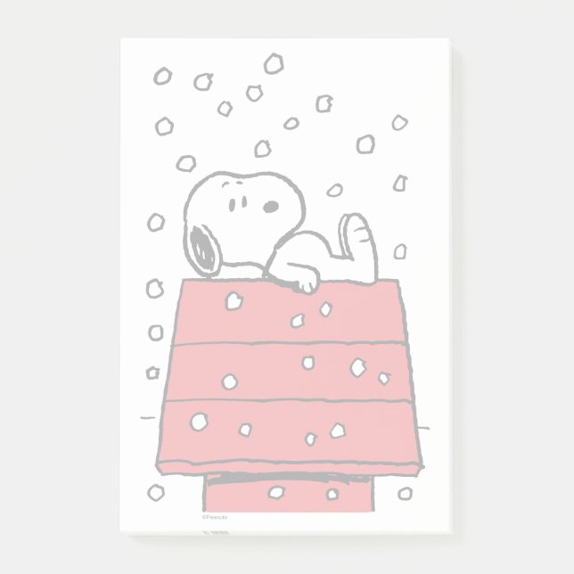 Notas Post-it® Cacahuetes | Snoopy Doghouse Snowflakes (Anverso)