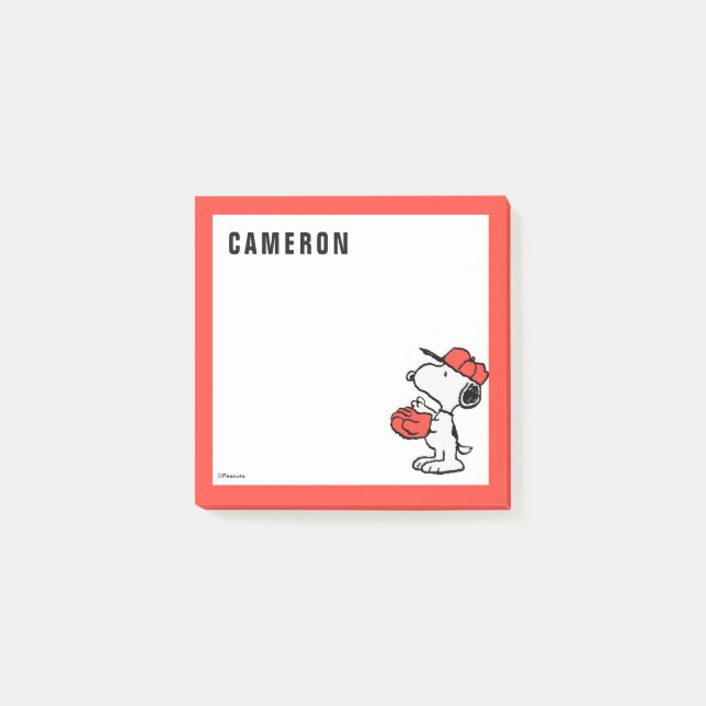 Notas Post-it® Cacahuetes | Snoopy Making the Catch (Anverso)