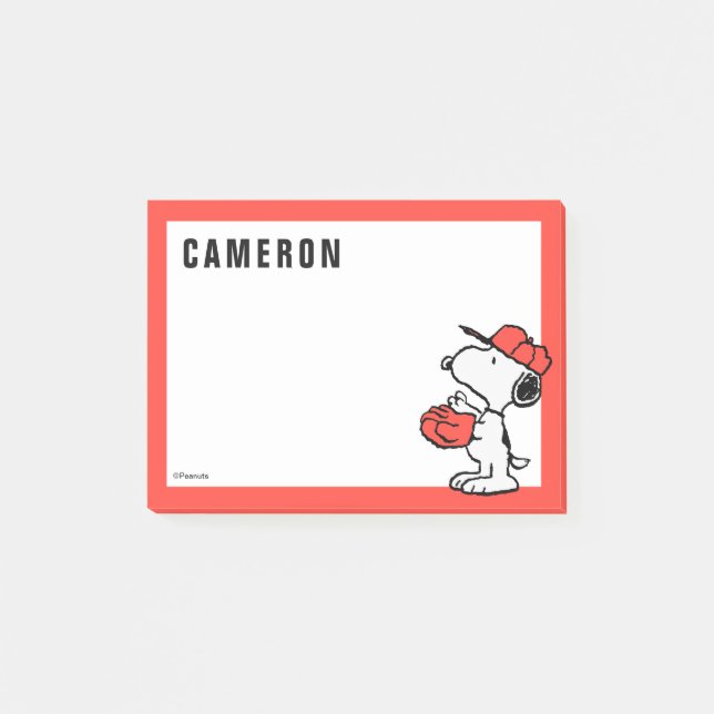 Notas Post-it® Cacahuetes | Snoopy Making the Catch (Anverso)