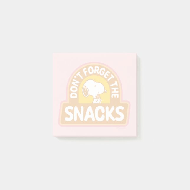 Notas Post-it® Cacahuetes | Snoopy No olvides los aperitivos (Anverso)