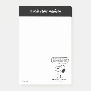 Notas Post-it® Cacahuetes Snoopy, no puedes aguantar toda tu vi