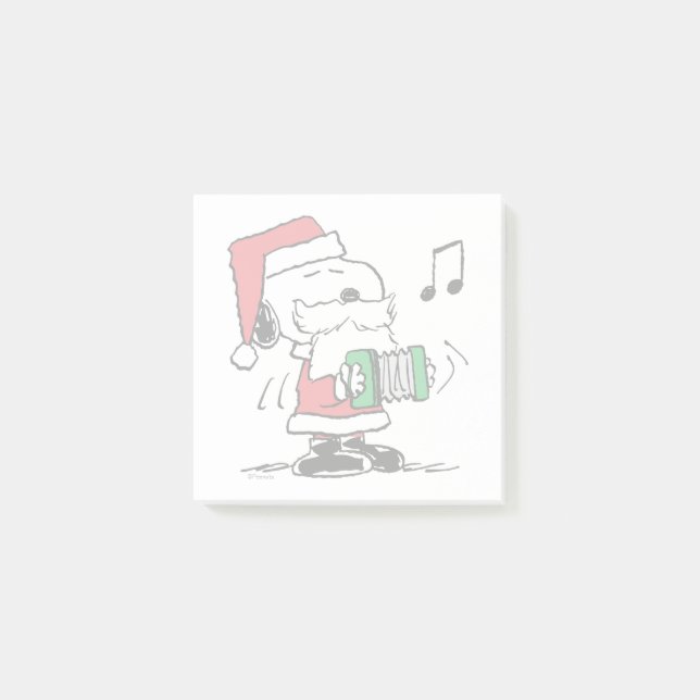 Notas Post-it® Cacahuetes | Snoopy Santa Claus Accord (Anverso)